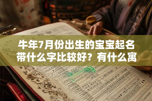 牛年7月份出生的宝宝起名带什么字比较好？有什么寓意？