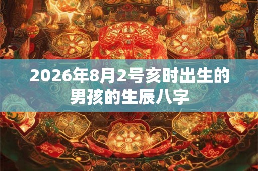2026年8月2号亥时出生的男孩的生辰八字 2026年8月2号亥时出生的男孩的生辰八字