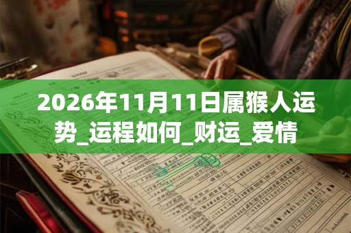 2026年11月11日属猴人运势_运程如何_财运_爱情