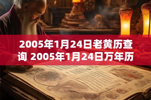 2005年1月24日老黄历查询 2005年1月24日万年历黄道吉日