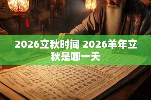 2026立秋时间 2026羊年立秋是哪一天