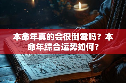 本命年真的会很倒霉吗？本命年综合运势如何？