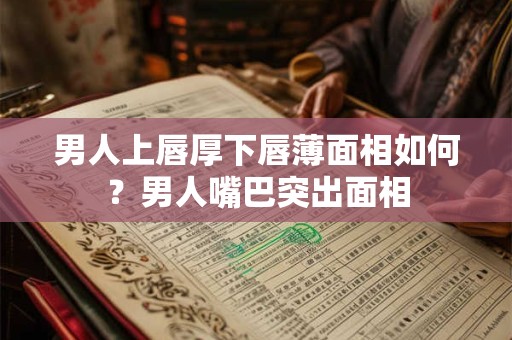 男人上唇厚下唇薄面相如何？男人嘴巴突出面相