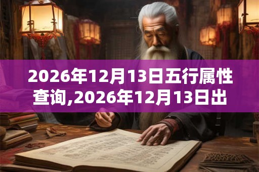 2026年12月13日五行属性查询,2026年12月13日出生五行属什么