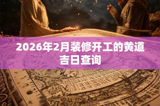 2026年2月装修开工的黄道吉日查询 2026年2月装修开工的黄道吉日查询