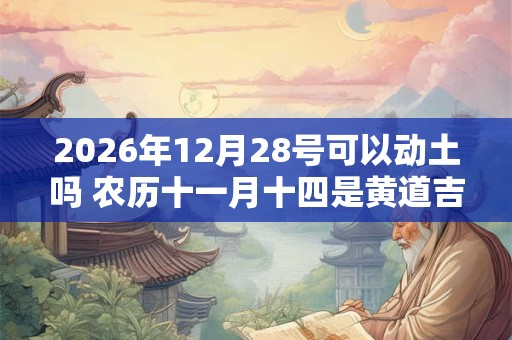 2026年12月28号可以动土吗 农历十一月十四是黄道吉日吗