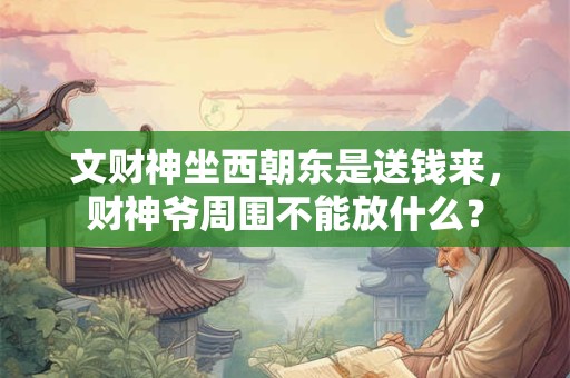 文财神坐西朝东是送钱来，财神爷周围不能放什么？