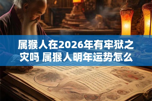 属猴人在2026年有牢狱之灾吗 属猴人明年运势怎么样