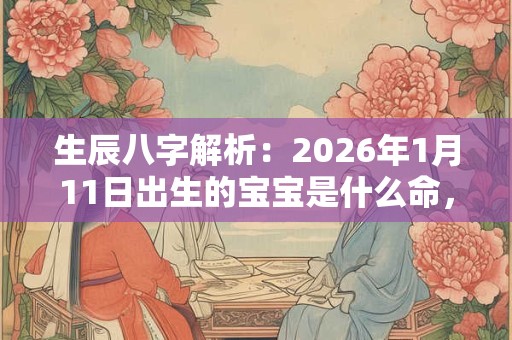 生辰八字解析：2026年1月11日出生的宝宝是什么命，五行缺什么