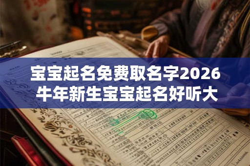 宝宝起名免费取名字2026 牛年新生宝宝起名好听大气 宝宝起名免费取名字2026 牛年新生宝宝起名好听大气