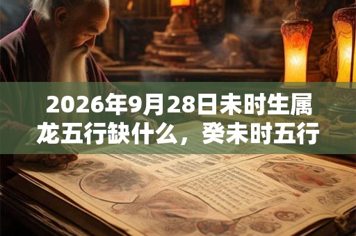 2026年9月28日未时生属龙五行缺什么，癸未时五行缺什么