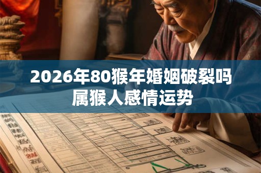 2026年80猴年婚姻破裂吗 属猴人感情运势