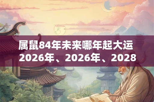 属鼠84年未来哪年起大运 2026年、2026年、2028年