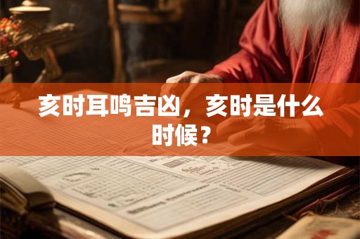 亥时耳鸣吉凶，亥时是什么时候？