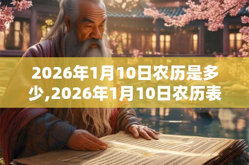 2026年1月10日农历是多少,2026年1月10日农历表