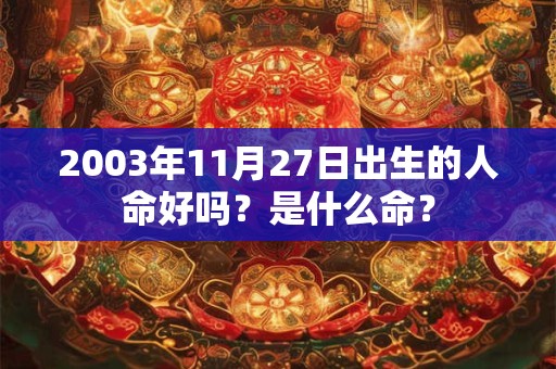 2003年11月27日出生的人命好吗？是什么命？