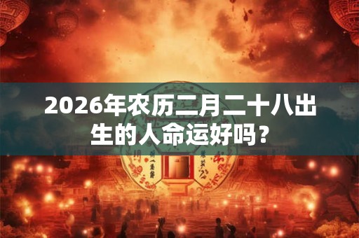 2026年农历二月二十八出生的人命运好吗? 2026年农历二月二十八出生的人命运好吗?