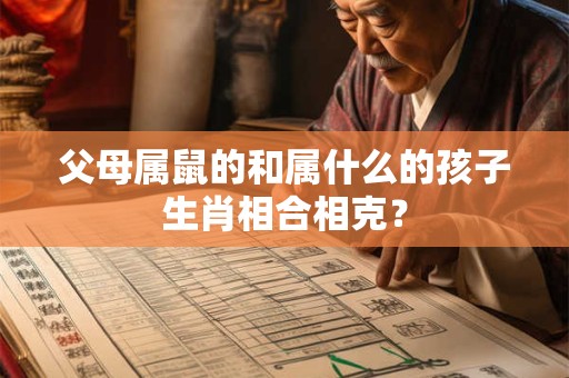 父母属鼠的和属什么的孩子生肖相合相克？