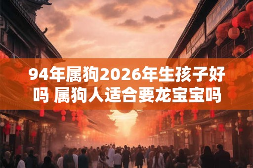 94年属狗2026年生孩子好吗 属狗人适合要龙宝宝吗