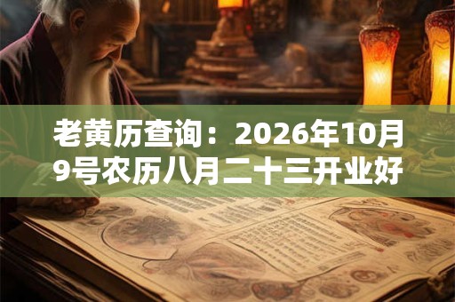 老黄历查询：2026年10月9号农历八月二十三开业好吗