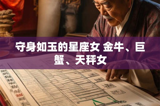 守身如玉的星座女 金牛、巨蟹、天秤女 守身如玉的星座女 金牛、巨蟹、天秤女