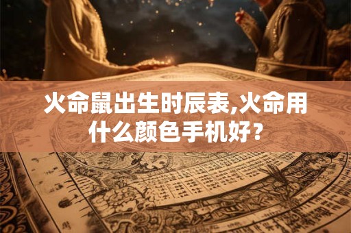 火命鼠出生时辰表,火命用什么颜色手机好？