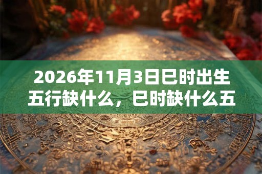 2026年11月3日巳时出生五行缺什么，巳时缺什么五行