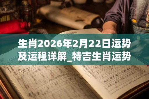 生肖2026年2月22日运势及运程详解_特吉生肖运势吉凶