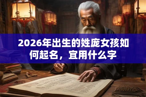 2026年出生的姓庞女孩如何起名，宜用什么字