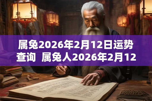 属兔2026年2月12日运势查询  属兔人2026年2月12日运势