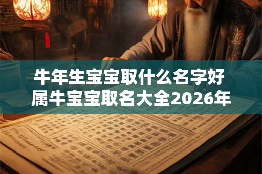 牛年生宝宝取什么名字好 属牛宝宝取名大全2026年