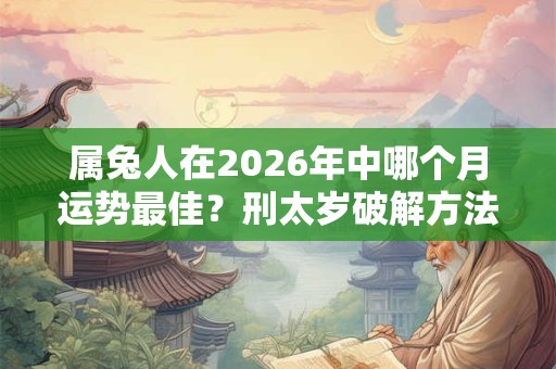 属兔人在2026年中哪个月运势最佳？刑太岁破解方法