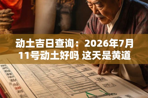 动土吉日查询：2026年7月11号动土好吗 这天是黄道吉日吗
