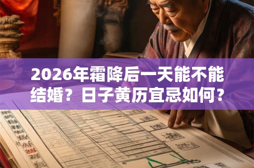 2026年霜降后一天能不能结婚？日子黄历宜忌如何？