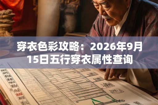 穿衣色彩攻略：2026年9月15日五行穿衣属性查询