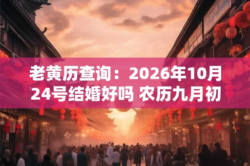 老黄历查询：2026年10月24号结婚好吗 农历九月初八宜嫁娶吗