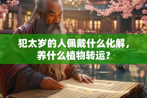 犯太岁的人佩戴什么化解，养什么植物转运？