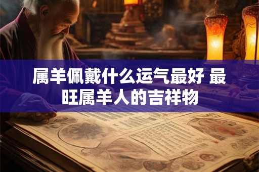 属羊佩戴什么运气最好 最旺属羊人的吉祥物