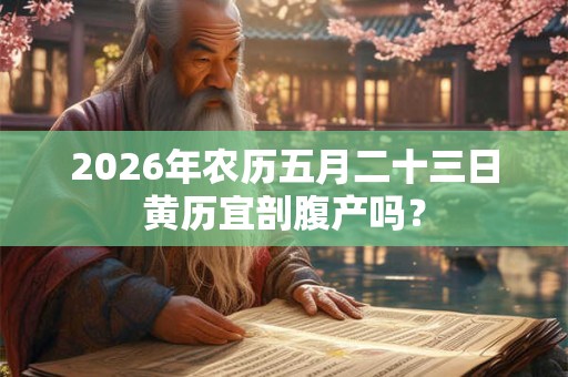 2026年农历五月二十三日黄历宜剖腹产吗？