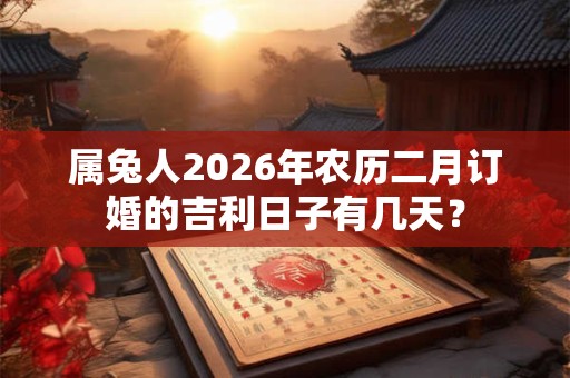 属兔人2026年农历二月订婚的吉利日子有几天？