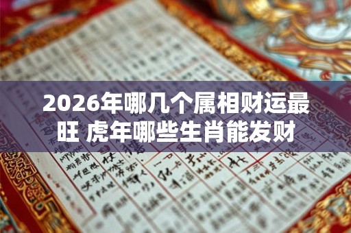 2026年哪几个属相财运最旺 虎年哪些生肖能发财