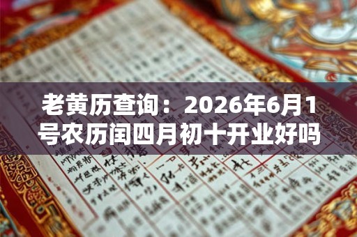 老黄历查询：2026年6月1号农历闰四月初十开业好吗