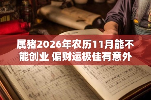 属猪2026年农历11月能不能创业 偏财运极佳有意外之财 属猪2026年农历11月能不能创业 偏财运极佳有意外之财