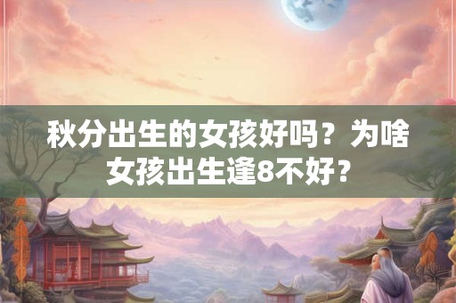 秋分出生的女孩好吗？为啥女孩出生逢8不好？