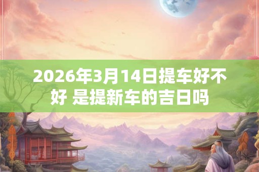 2026年3月14日提车好不好 是提新车的吉日吗