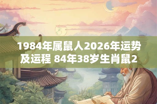 1984年属鼠人2026年运势及运程 84年38岁生肖鼠2026年每月运势
