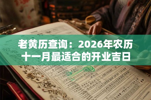 老黄历查询：2026年农历十一月最适合的开业吉日
