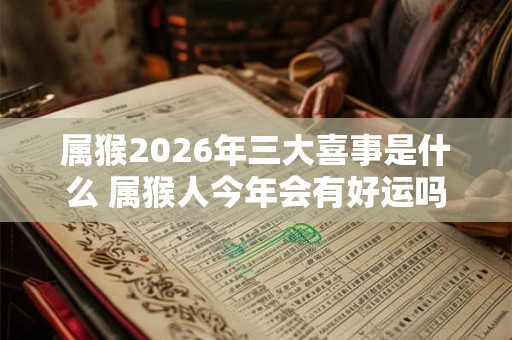 属猴2026年三大喜事是什么 属猴人今年会有好运吗