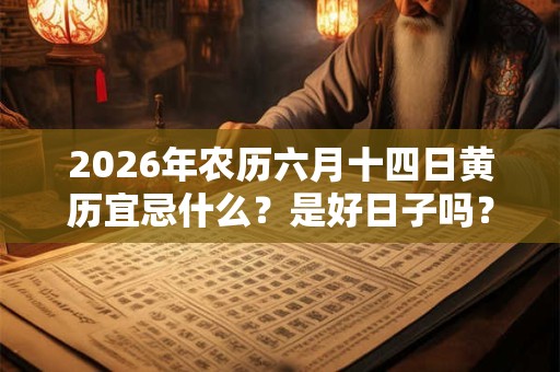 2026年农历六月十四日黄历宜忌什么？是好日子吗？