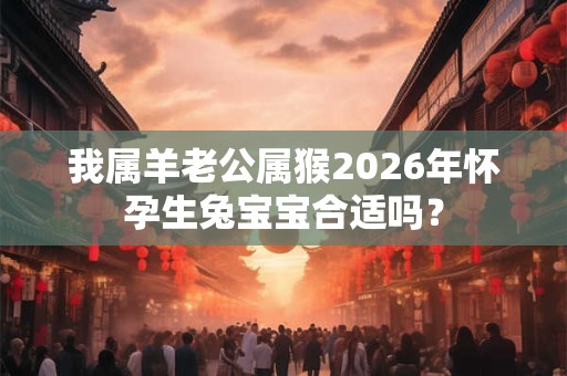 我属羊老公属猴2026年怀孕生兔宝宝合适吗？